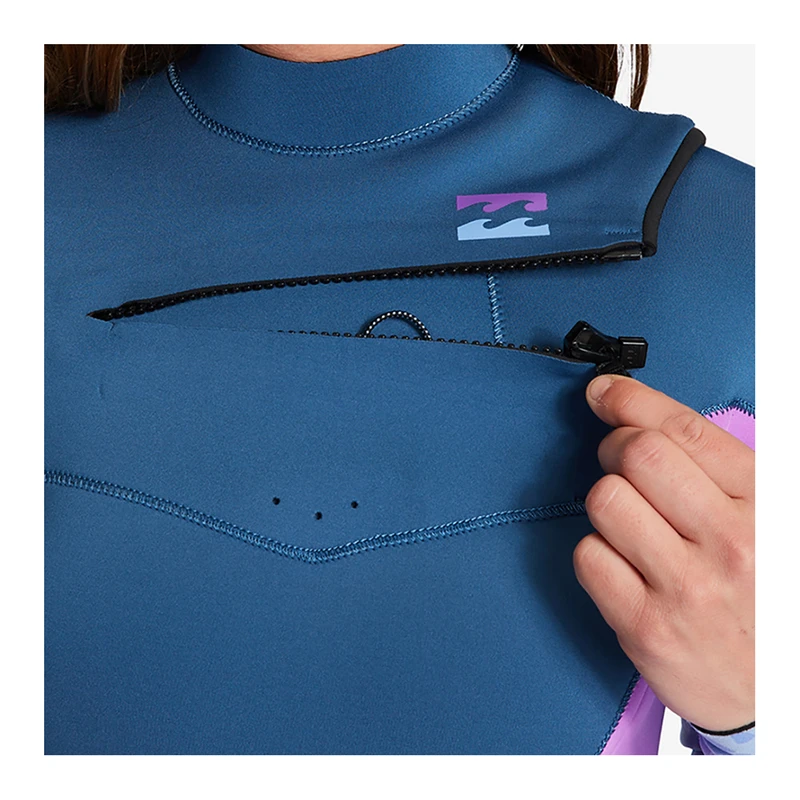 Billabong Womens Synergy CZ 4/3mm Wetsuit (Blue/Deep Sea) | Sportpursu