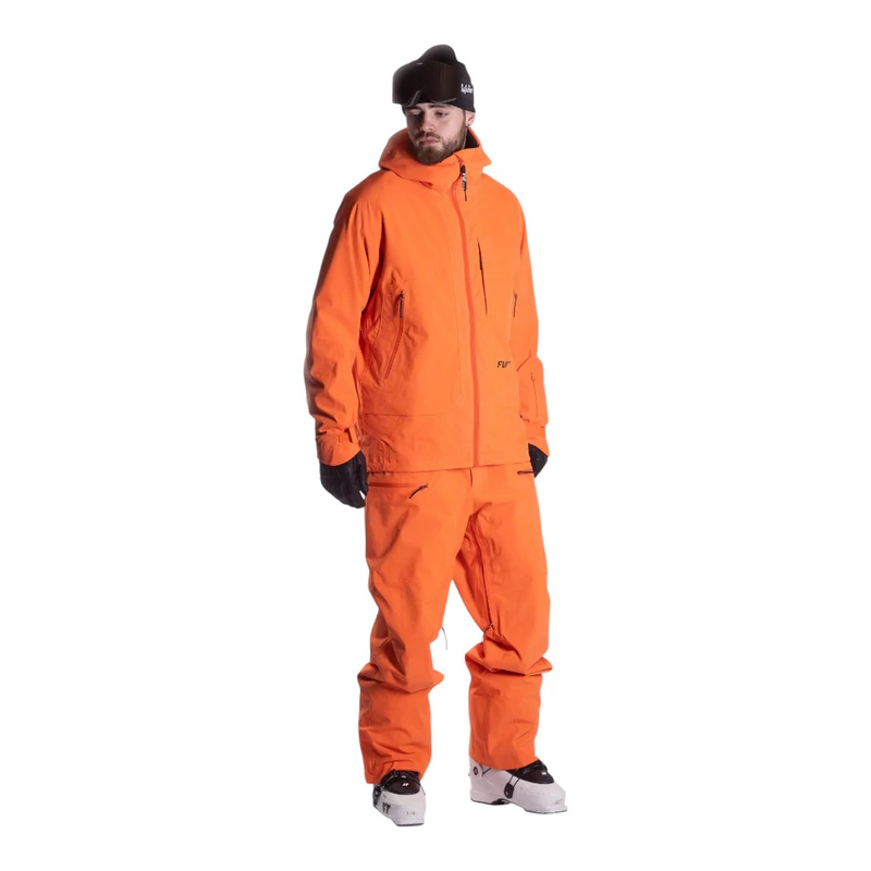 FW Apparel Mens Manifest Lined 2L Ski Jacket (Orange) | Sportpursuit.c