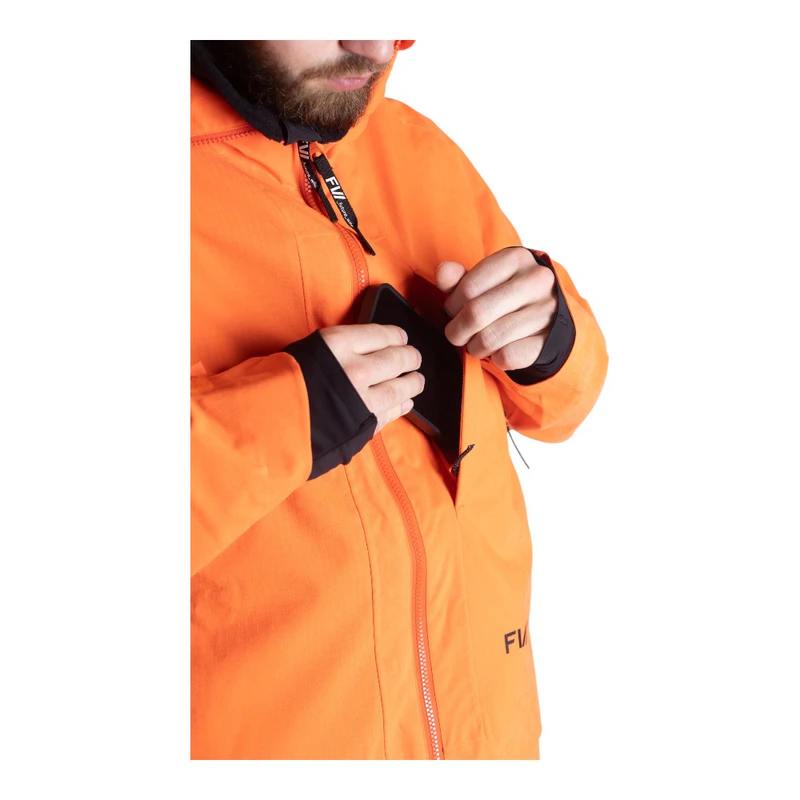 FW Apparel Mens Manifest Lined 2L Ski Jacket (Orange) | Sportpursuit.c