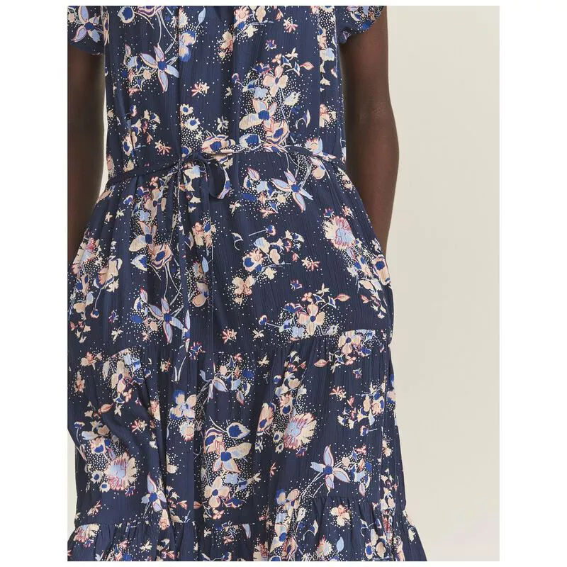 FatFace Womens Cynthia Polkadot Meadow Dress (Indigo)