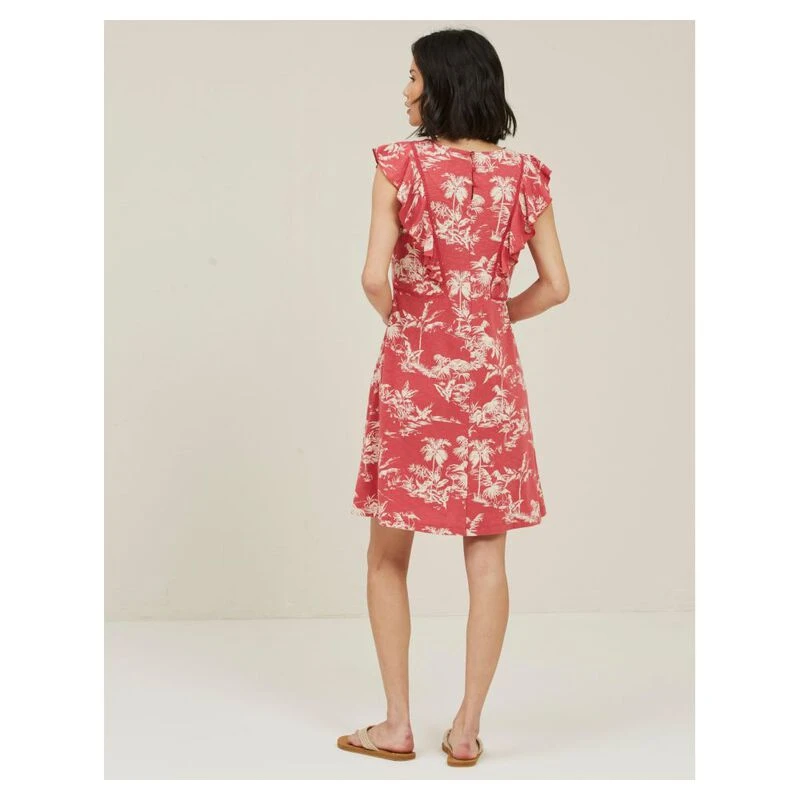 FatFace Womens Kate Flamingo Dress (Berry) | Sportpursuit.com