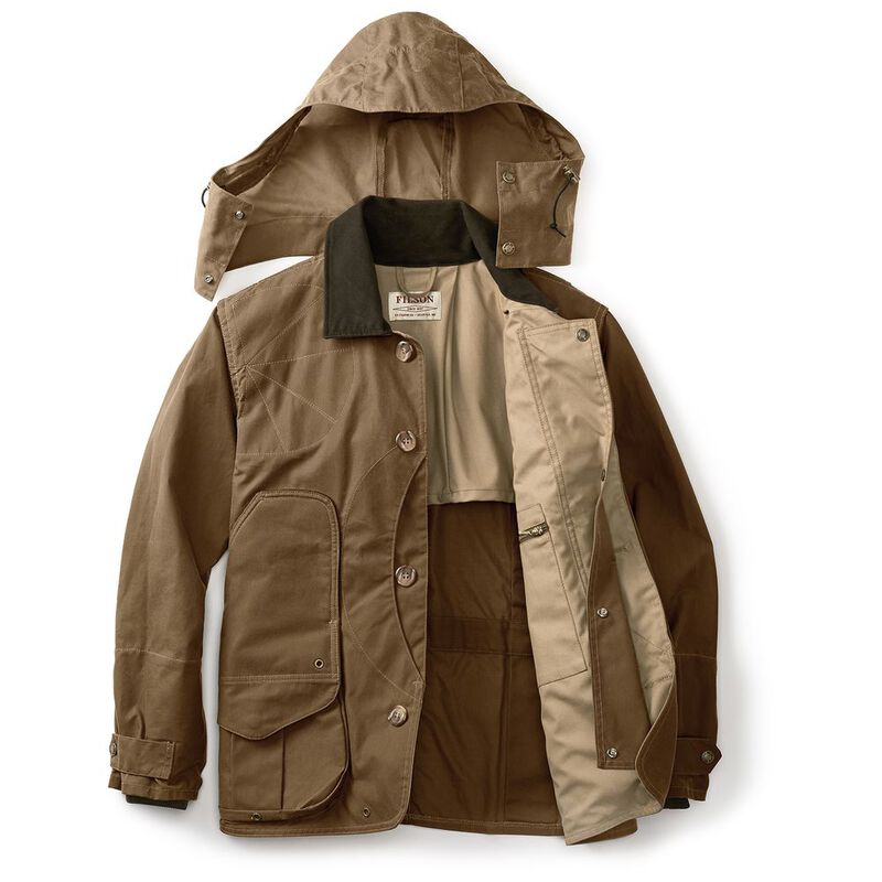Filson Mens Shelter Waterfowl Upland Coat (Dark Tan) | Sportpursuit.co