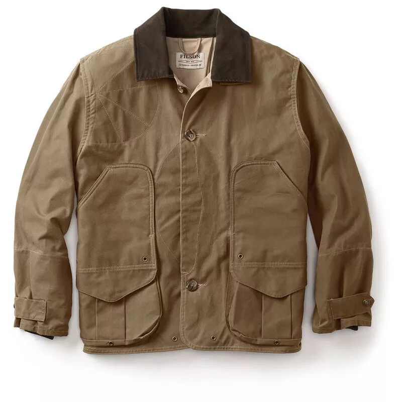 Filson Mens Shelter Waterfowl Upland Coat (Dark Tan) | Sportpursuit.co