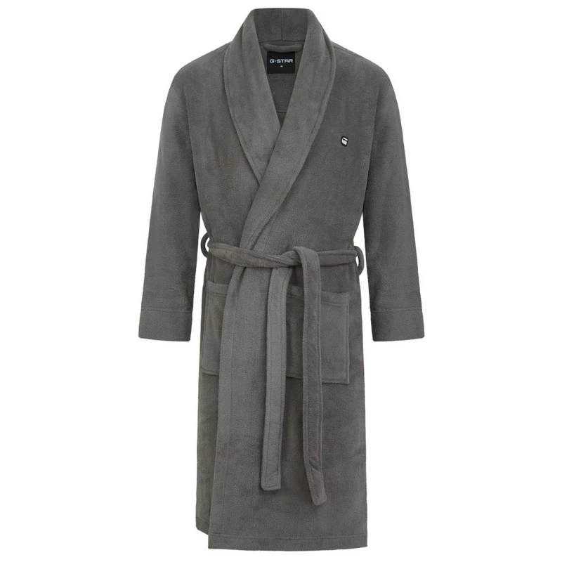 Steel Robe GStar Raw Mens Argon Rubber Badge Dressing Robe (Steel Gray) | Sportpu