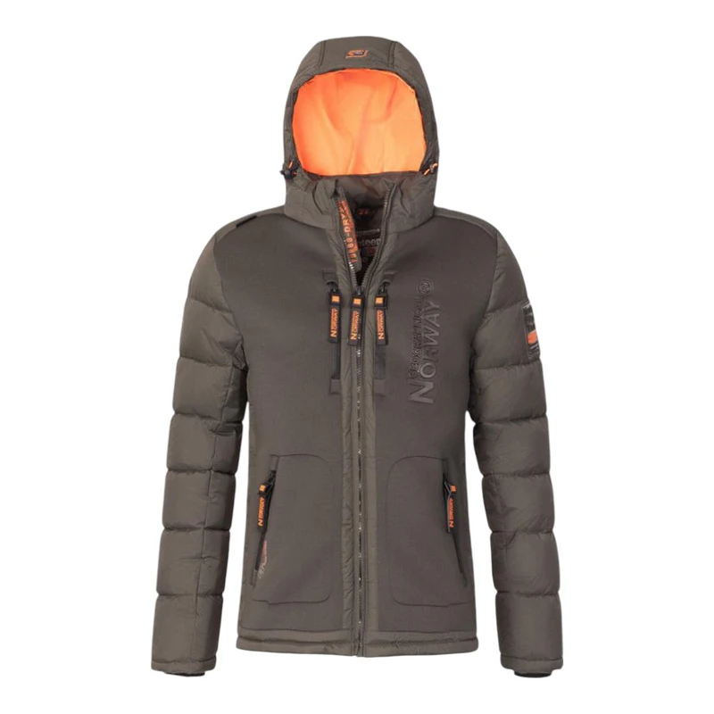 Geographical Norway Faero Special kapüşonlu erkek montu, Beyaz, XL