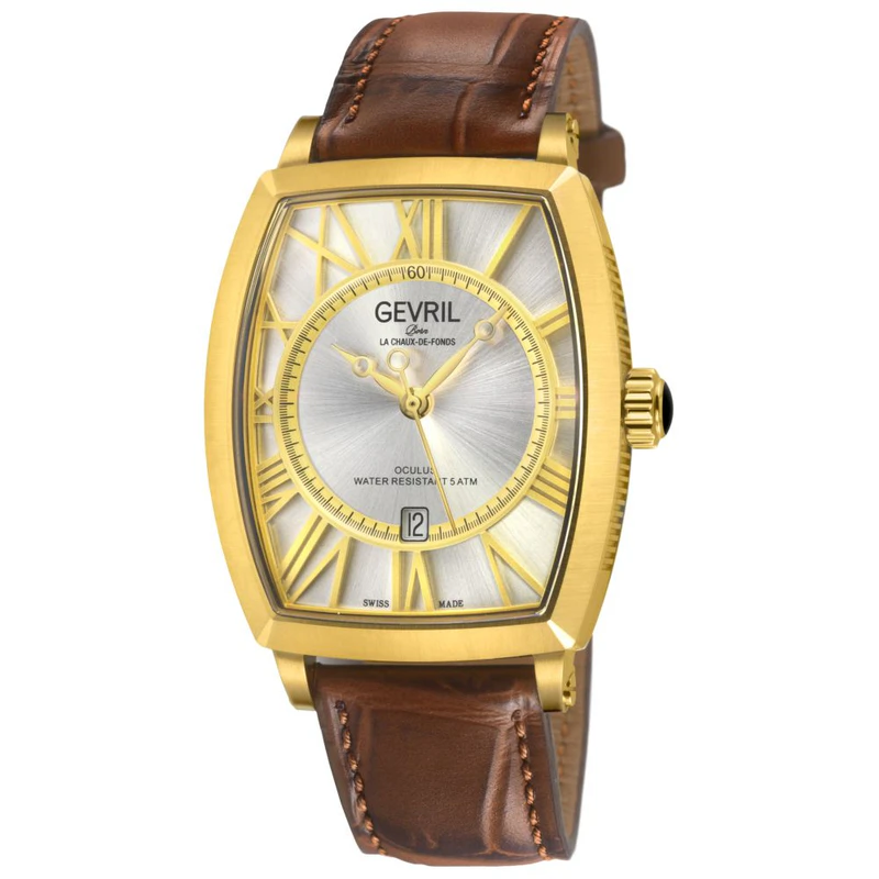 Gevil Gevril Mens Oculus Casual Watch (Brown) | Sportpursuit.com