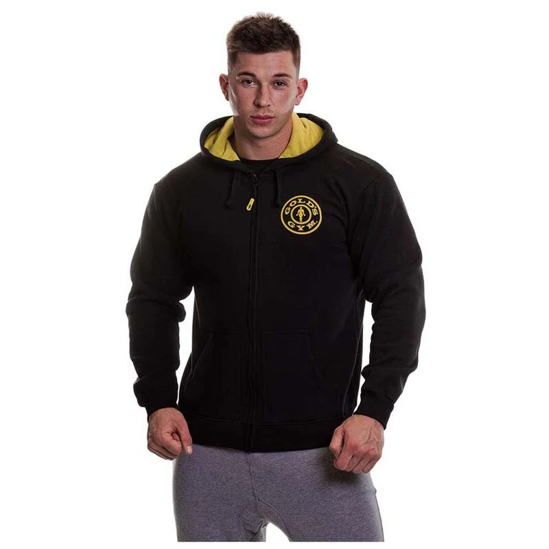  Gold's Gym コラボ ジップパーカー ブラック Gold's Gym x ジップアップパーカー ブラック Gold's Gym® - Muscle