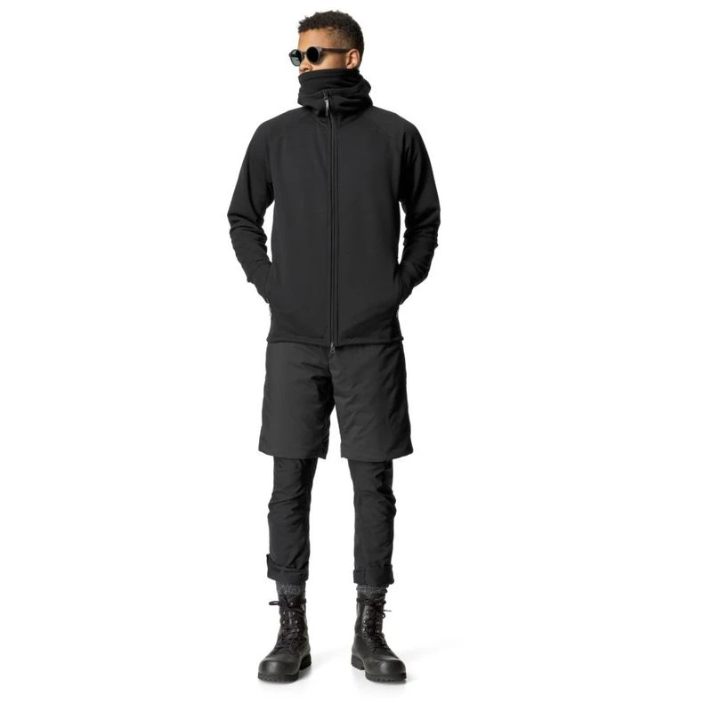 Houdini Mens Mono Air Houdi Fleece Jacket (True Black) | Sportpursuit.