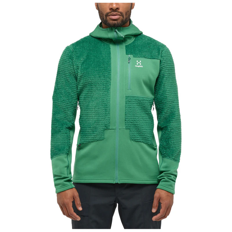 Haglofs Mens ROC Spitz Mid Hooded Fleece Jacket (Dark Jelly Green) | S
