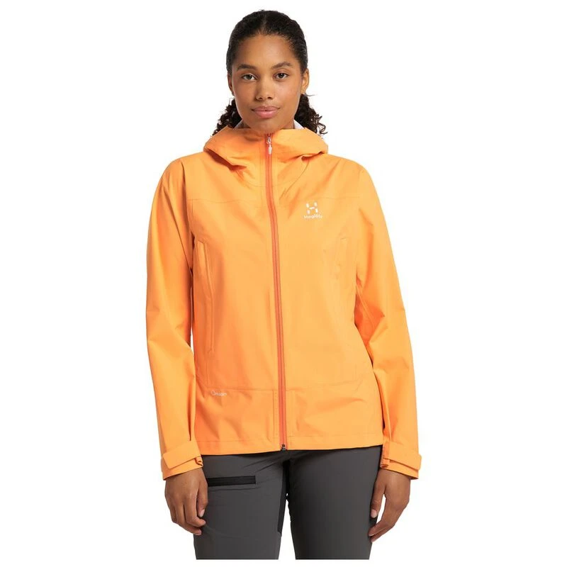 Haglöfs Womens Spate Waterproof Jacket (Soft Orange) | Sportpursuit.co