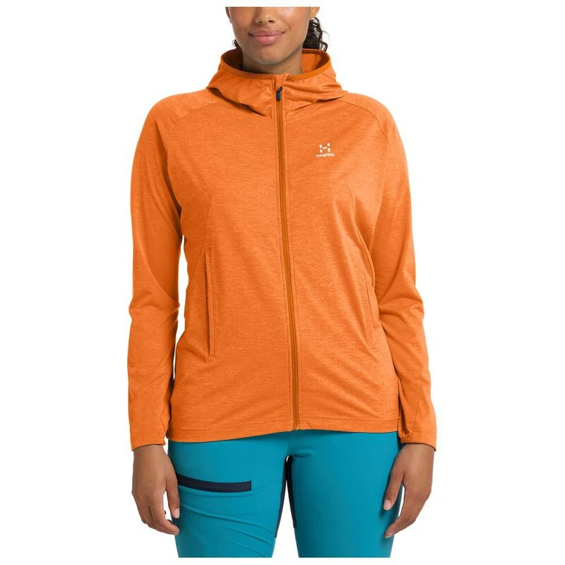 Haglöfs Womens Mirre Hooded Fleece Jacket (Flame Orange) | Sportpursui