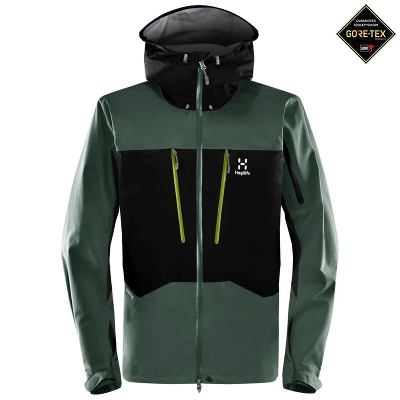 Haglofs Mens Roc GTX Pro Jacket (True Black/Fjell Green) | Sportpursui
