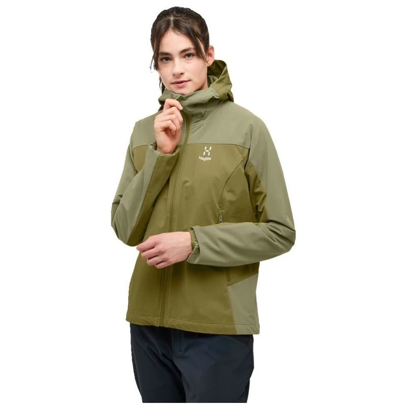 Haglofs Womens Morän Hooded Jacket (Olive Green/Thyme Green) | Sportpu