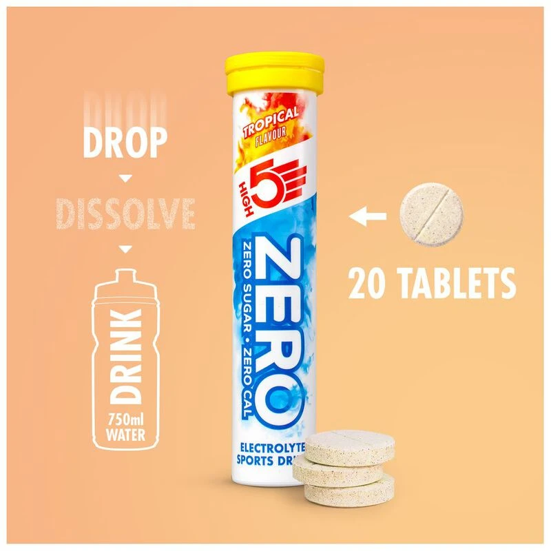 High5 Zero Hydration Drink (Tropical - 8 x 20 Tabs) | Sportpursuit.com