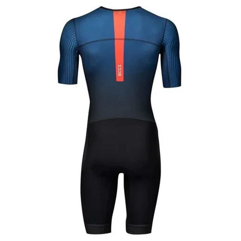 HUUB Mens Earo Pro Aero Long Course Tri Suit (Navy/Red) | Sportpursuit