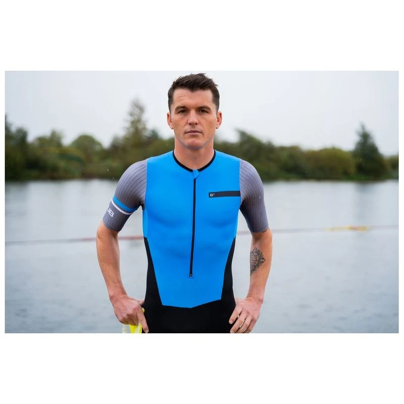 HUUB Mens Brownlee Club Aero Long Course Tri Suit (Black/Blue) | Sport