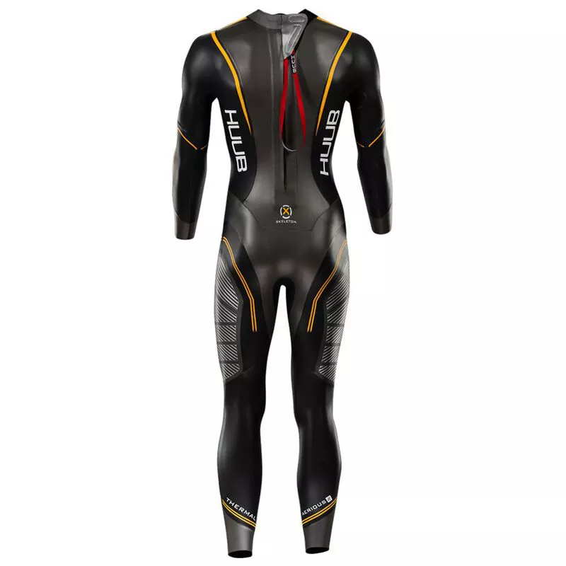 HUUB Mens Aerious II All Season 3.5 Wetsuit (Black/Silver/Orange) | Sp