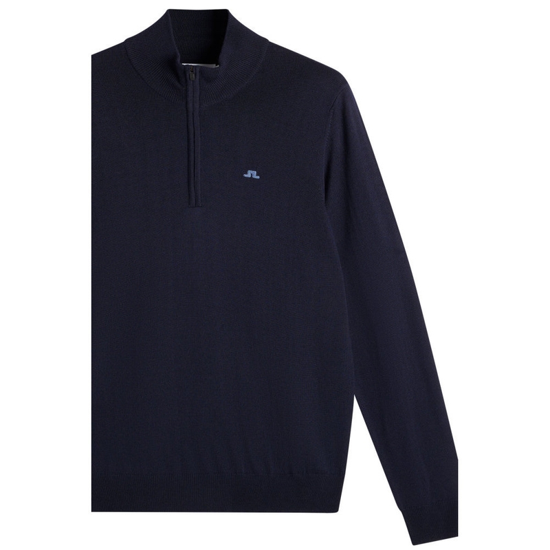 J Lindeberg Mens Kiyan Quarter Zip Pullover (Jl Navy) | Sportpursuit.c