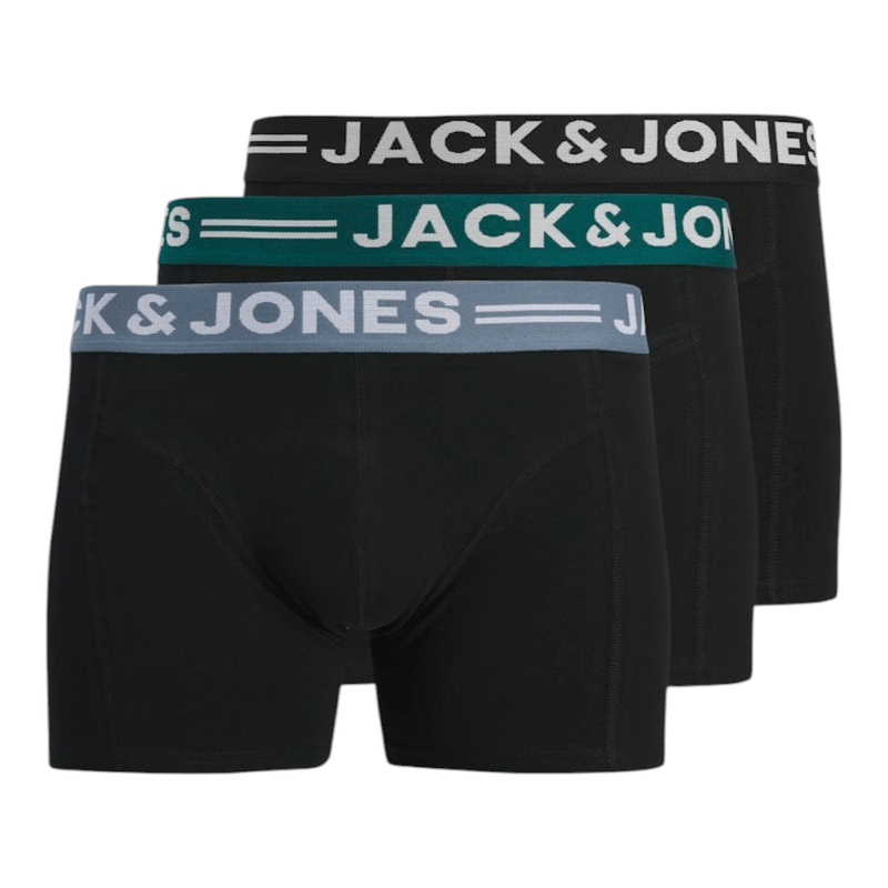 JACK & JONES Jacordinary Trunks 3 Pack – Boxer Uomo, Colore Nero, Taglia X-L, Confezione Da 3