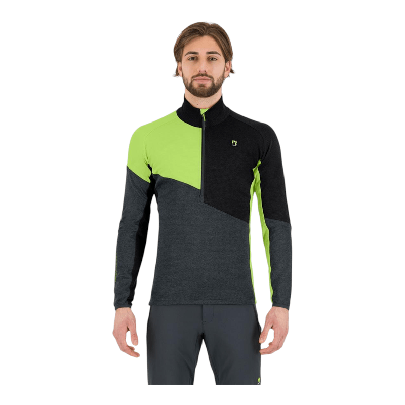 The North Face Mens Windfleece 1/4 Zip Fleece Jacket (Smoked Pearl) |