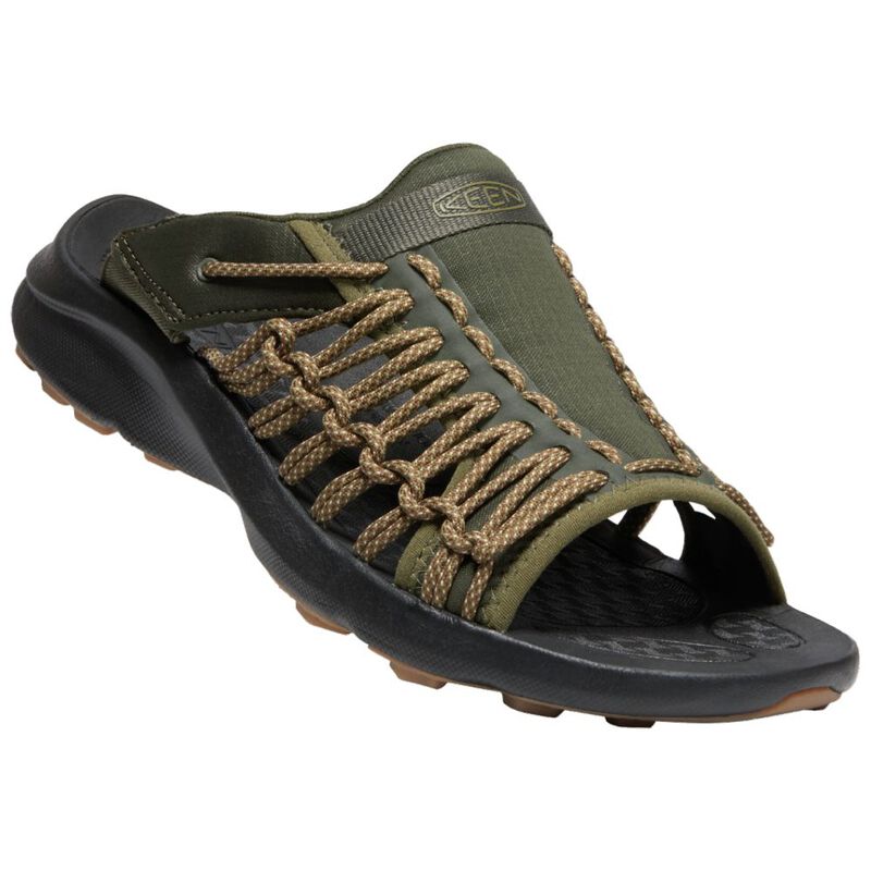 Keen Mens Uneek SNK Slide Sandals (Forest Night/Black) | Sportpursuit.
