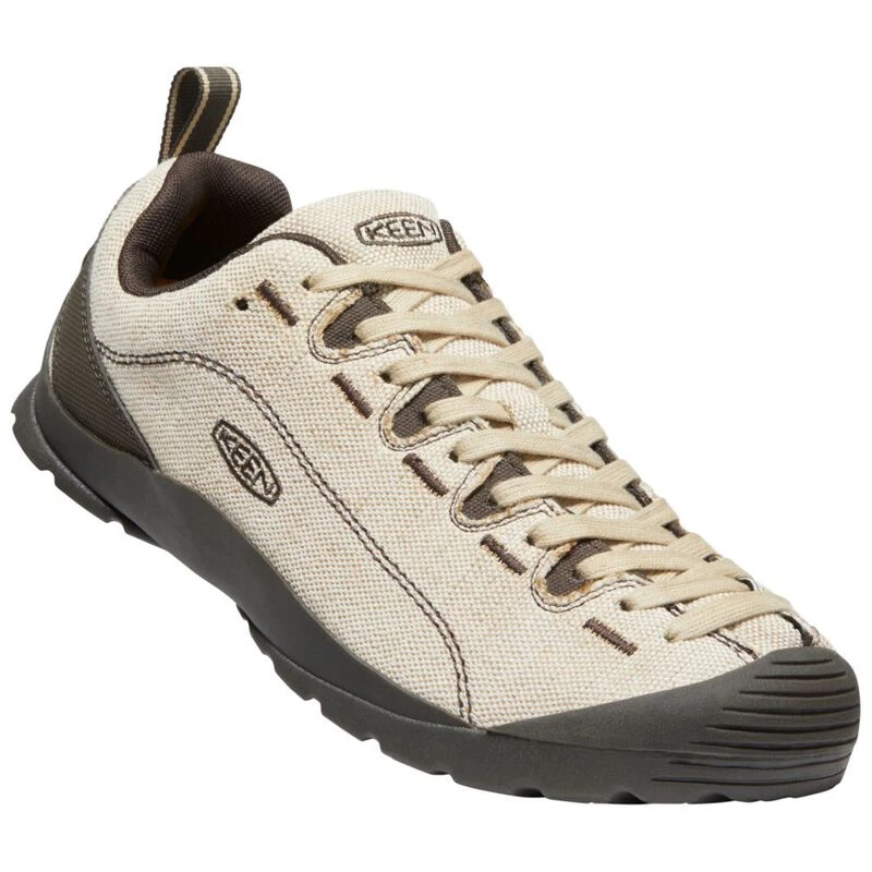 Keen Mens Jasper Canvas Shoes (Natural Canvas/Black Olive) | Sportpurs