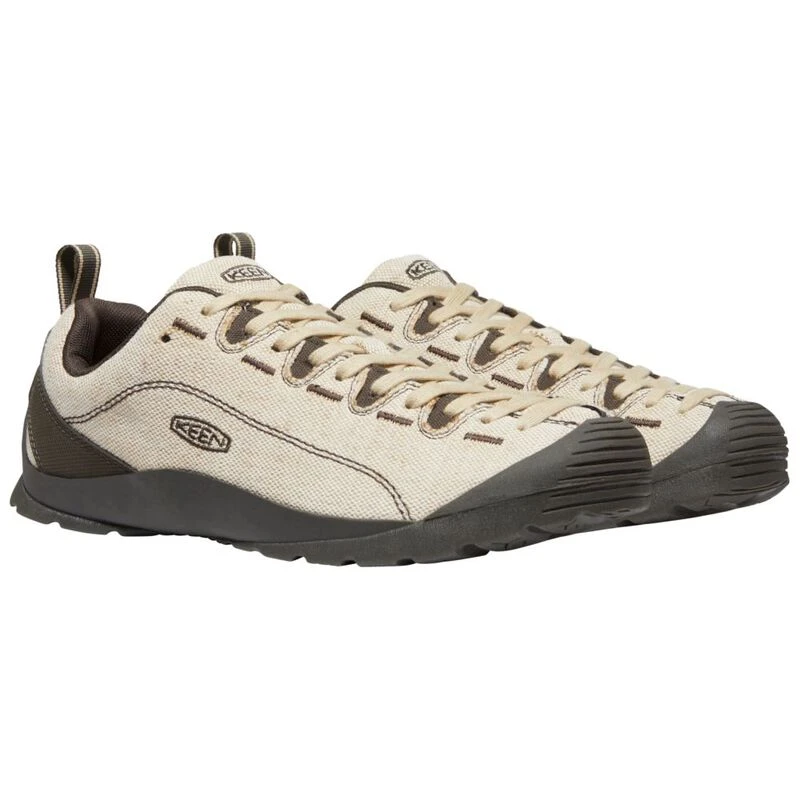 Keen Mens Jasper Canvas Shoes (Natural Canvas/Black Olive) | Sportpurs