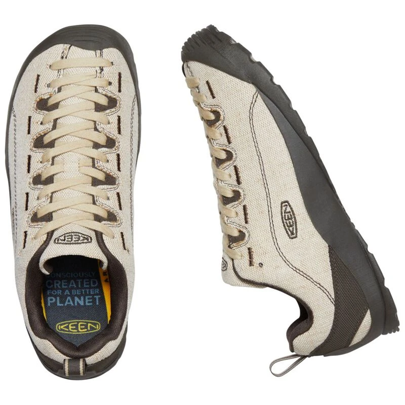 Keen Mens Jasper Canvas Shoes (Natural Canvas/Black Olive) | Sportpurs