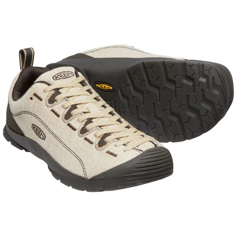 Keen Mens Jasper Canvas Shoes (Natural Canvas/Black Olive) | Sportpurs