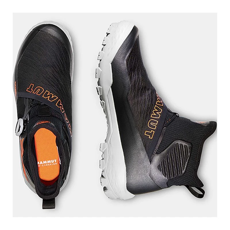 Mammut Mens Ducan Boa® High GTX Hiking Shoes (Black/Vibrant Orange) |