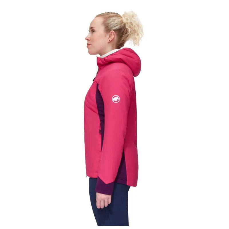 マムート Rime Light IN Flex ジャケット　ピンク　登山 Mammut Womens Rime Light IN Flex Hooded Jacket (Pink/Grape) | Sportpur