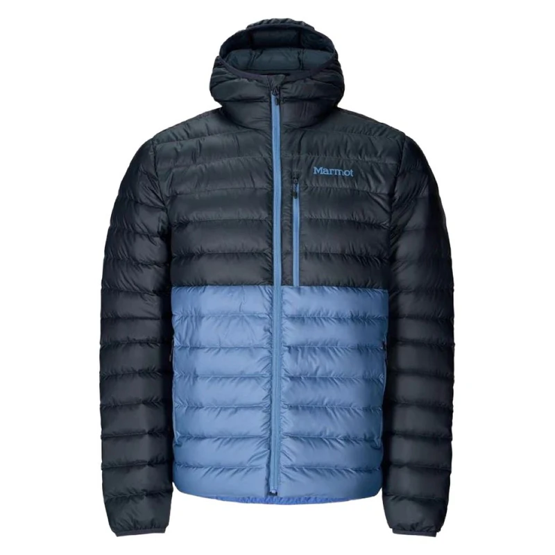 Marmot Mens Highlander Hooded Down Jacket (Thunderhead/Rain Cloud) | S
