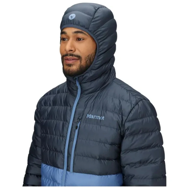 Marmot Mens Highlander Hooded Down Jacket (Thunderhead/Rain Cloud) | S