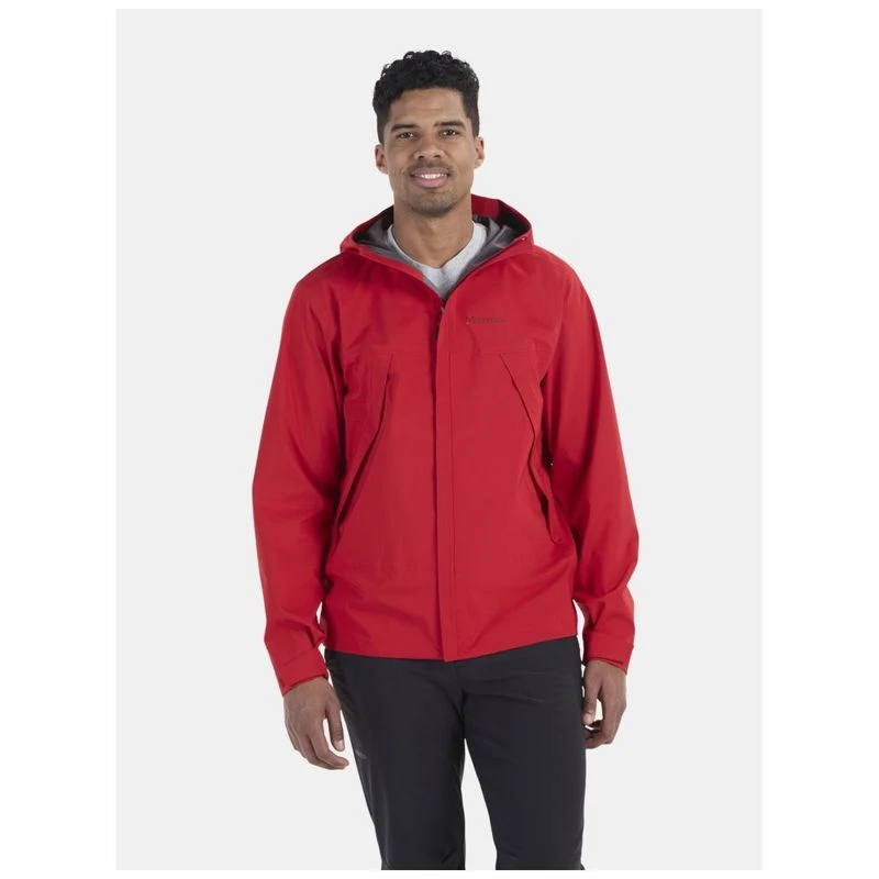 Marmot レッド フルジッパーウェア Marmot Mens PreCip Eco Pro Jacket (Team Red) | Sportpursuit.com