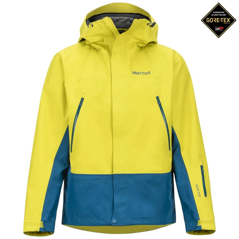 Marmot Mens Spire Jacket (Citronella/Moroccan Blue) | Sportpursuit.com