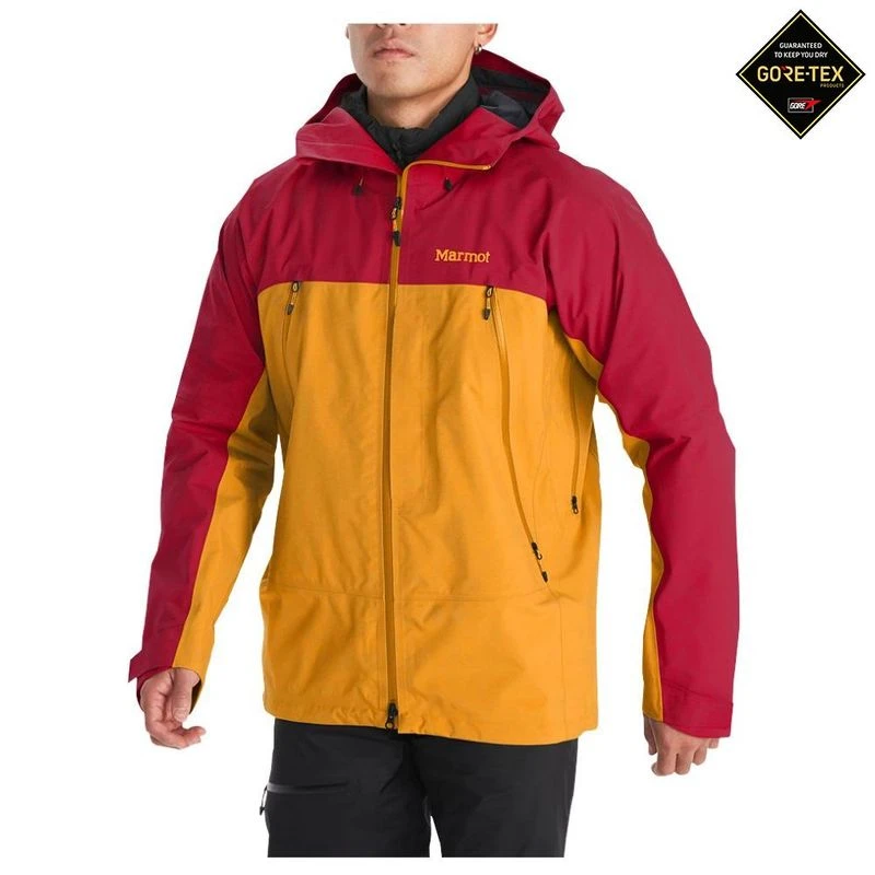 Marmot Mens Alpinist Jacket (Team Red/Golden Sun) | Sportpursuit.com