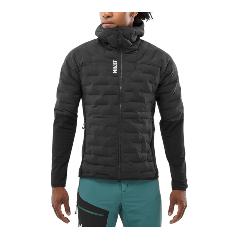 Millet Mens M White Hybrid Down Jacket (Black) | Sportpursuit.com