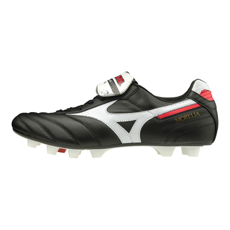 Mizuno Morelia II Japan MD Firm Ground Football Boots (Black/White/Chi