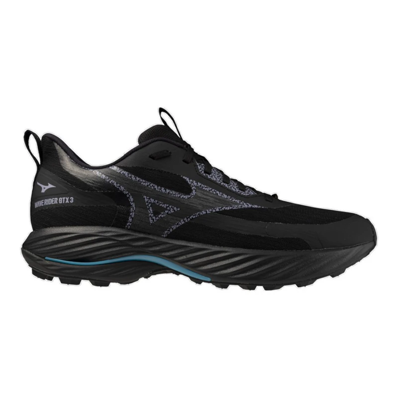 Mizuno Mens Wave Rider GTX 3 Running Shoes (Black) | Sportpursuit.com