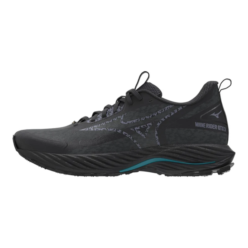 Mizuno Mens Wave Rider GTX 3 Running Shoes (Black) | Sportpursuit.com