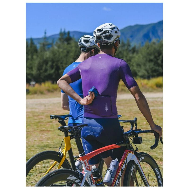 Maillot Cycliste Vintage F.C LOUPFOUGERES Années 70 Violet - Made In France - Taille M