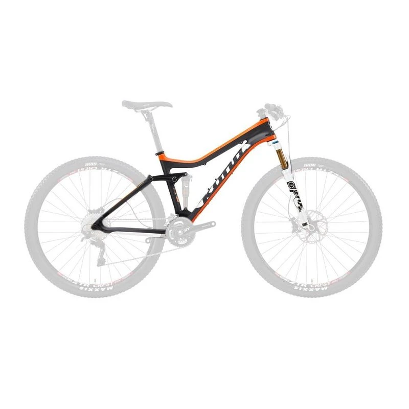 Kona Hei Hei Supreme Full Suspension Mountain Bike (Grey/Orange) | Spo