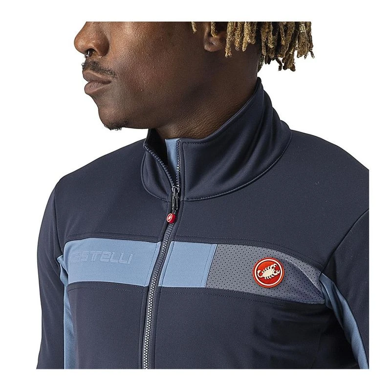 Castelli Mens Mortirolo 6S Jacket (Blue/Silver) | Sportpursuit.com