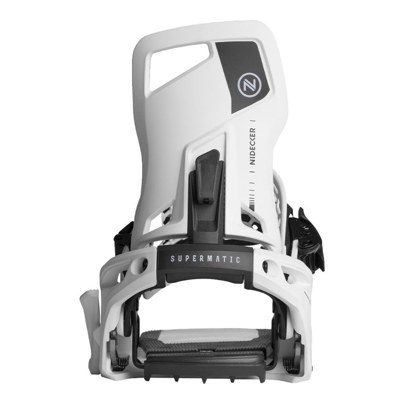Nidecker Mens Supermatic Snowboard Bindings (White) | Sportpursuit.com