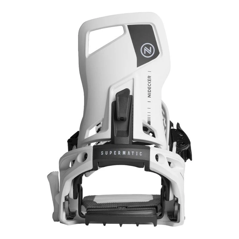 NIDECKER SUPERMATIC size:L ホワイト Nidecker Mens Supermatic Snowboard Bindings (White) | Sportpursuit.com
