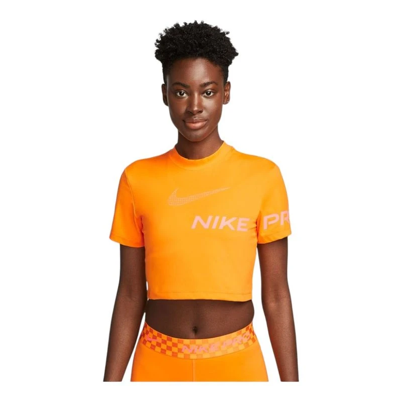 Nike Womens Pro Dri-FIT Jersey (Orange) | Sportpursuit.com