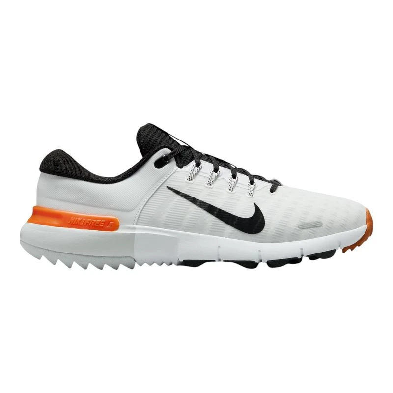 Nike Mens Free Golf NN Golf Shoes (White/Black/Safety Orange) | Sportp