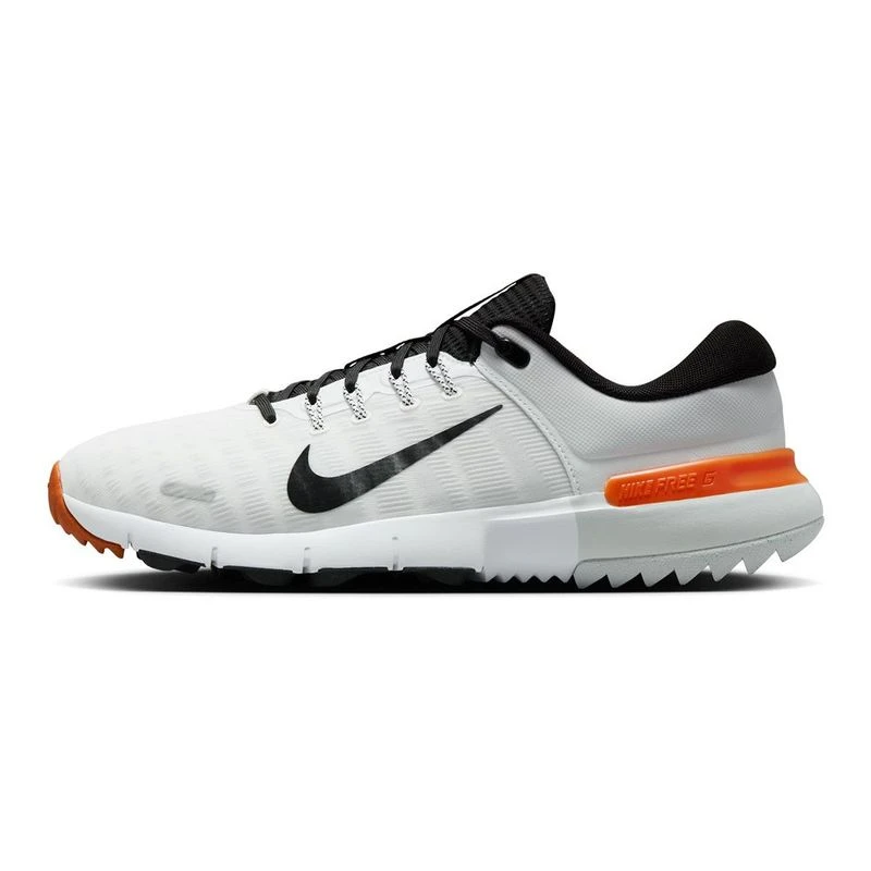 Nike Mens Free Golf NN Golf Shoes (White/Black/Safety Orange) | Sportp