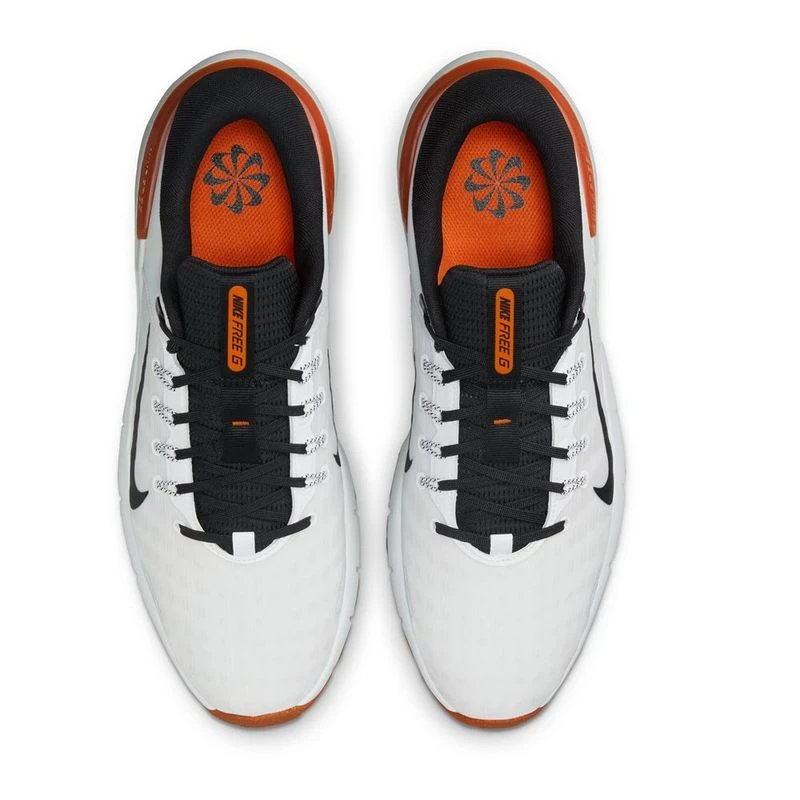 Nike Mens Free Golf NN Golf Shoes (White/Black/Safety Orange) | Sportp