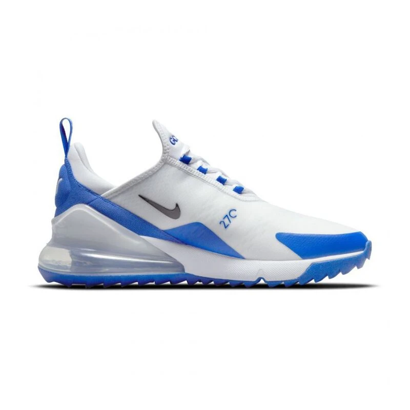 Nike Air Max 270 G Golf Shoes (White/Black/Racer Blue/Pure Platinum) |